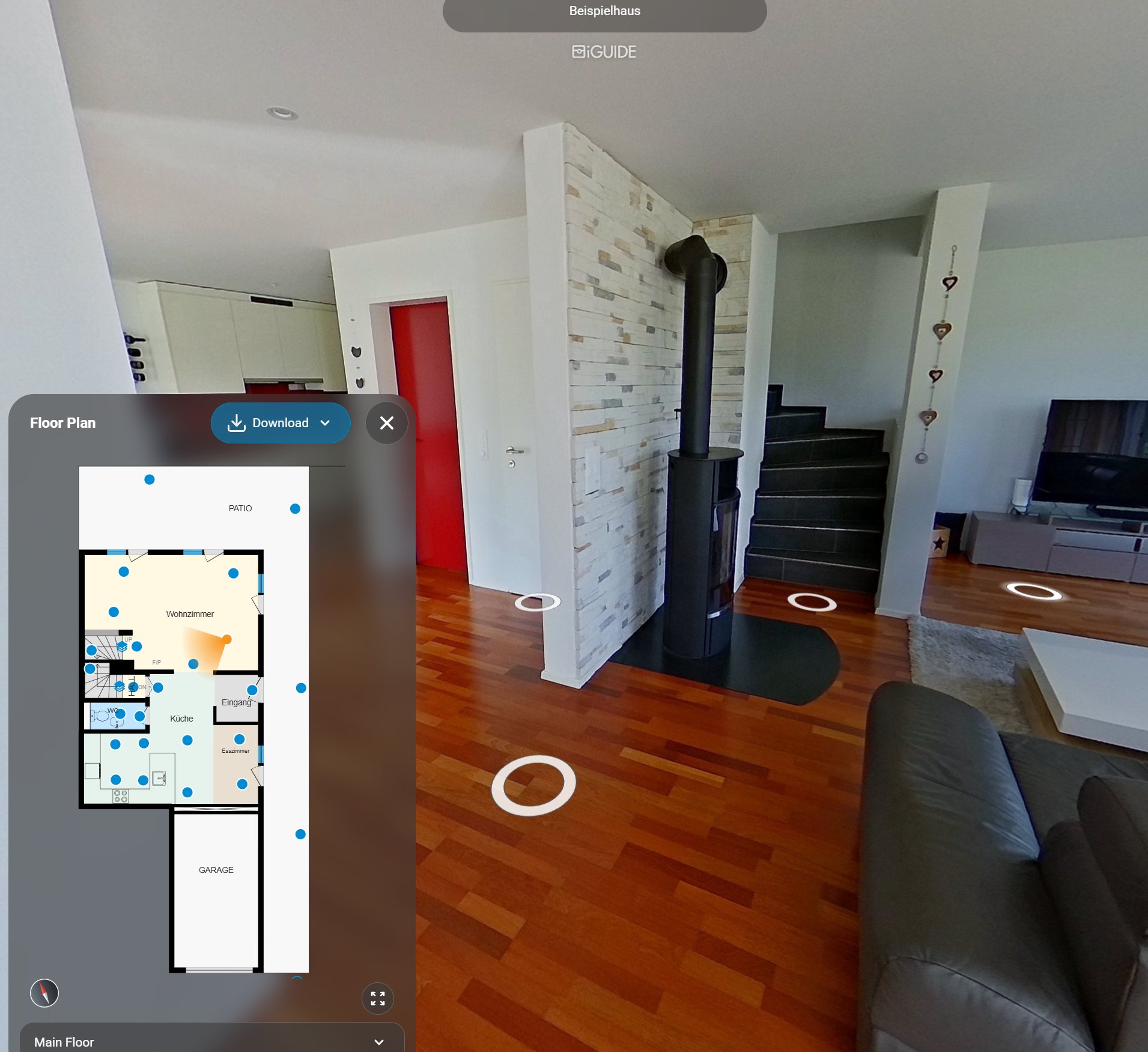 iGUIDE 360° Rundgang mit Grundriss